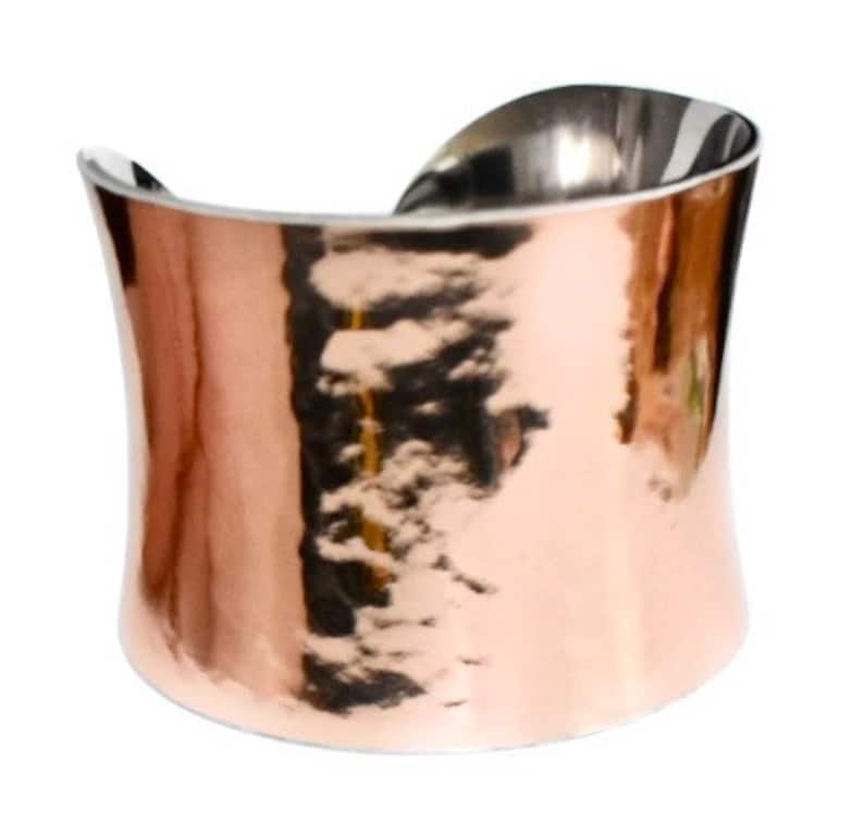Rose Gold Metallic VEGAN Leather Cuff Bracelet by UNEARTHED image 8