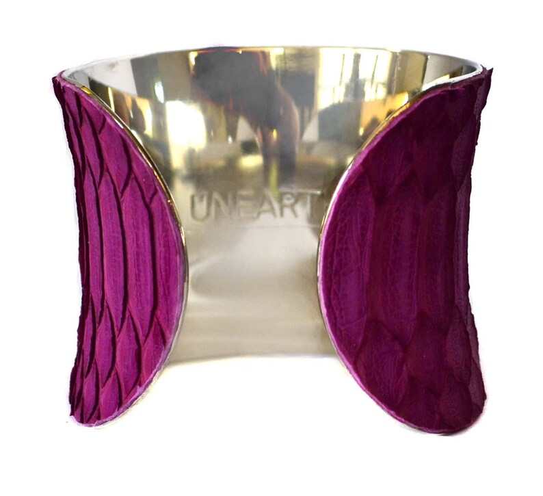 Snakeskin Cuff Bracelet in Matte Finish Violet by UNEARTHED image 3