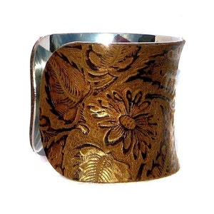 Gold Dusted Neo Victorian Leather Cuff by UNEARTHED image 2