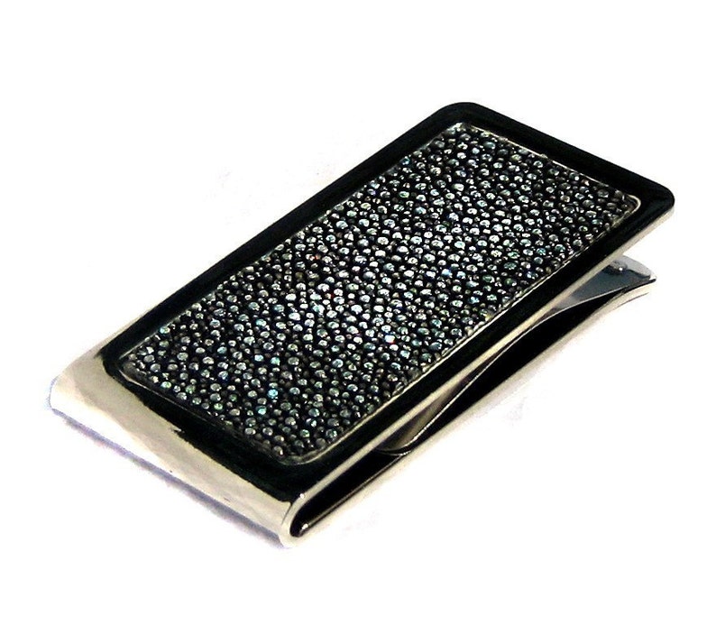 Metallic Silver Stingray Money Clip by UNEARTHED