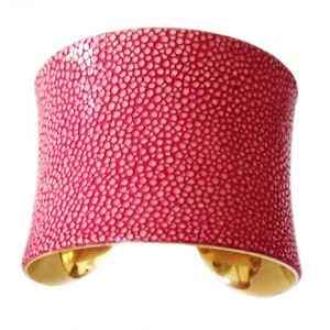 Pink Polished Stingray Cuff Bracelet by UNEARTHED image 1