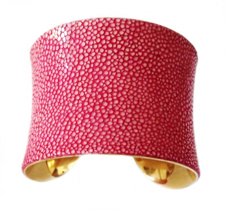 Pink Polished Stingray Cuff Bracelet by UNEARTHED image 1