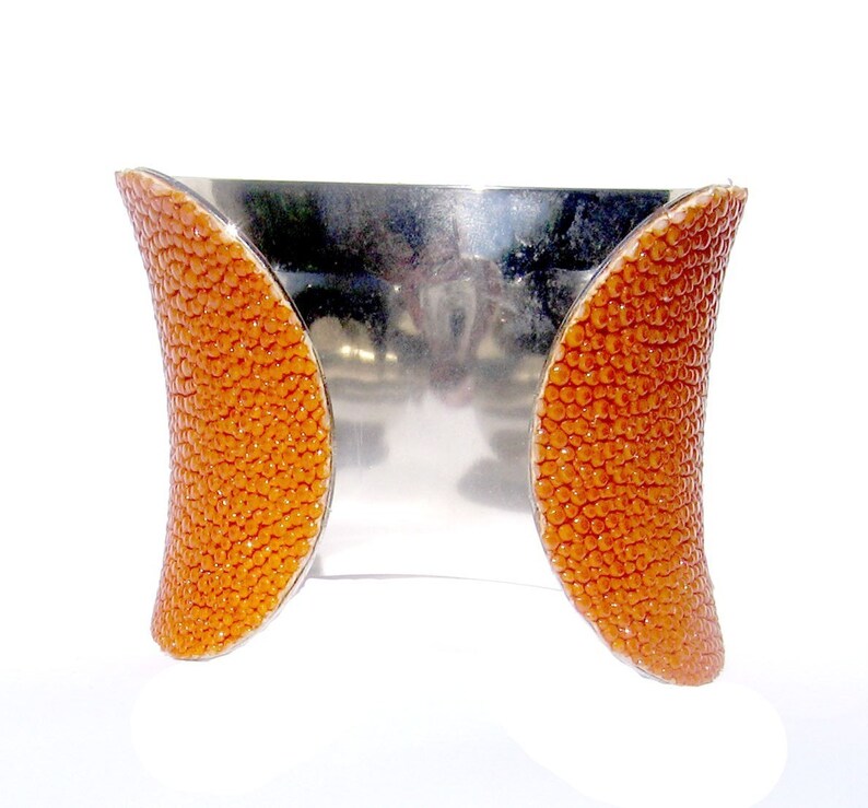 Bright Orange Stingray Cuff Bracelet by UNEARTHED image 3