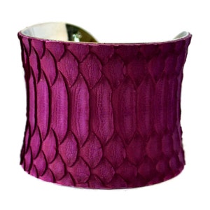 Snakeskin Cuff Bracelet in Matte Finish Violet by UNEARTHED image 5