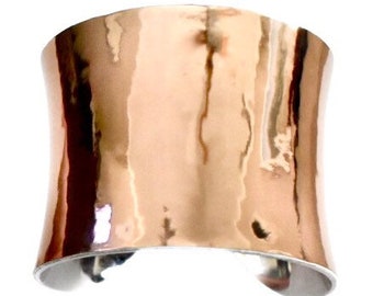 Rose Gold Metallic VEGAN Leather Cuff Bracelet  - by UNEARTHED