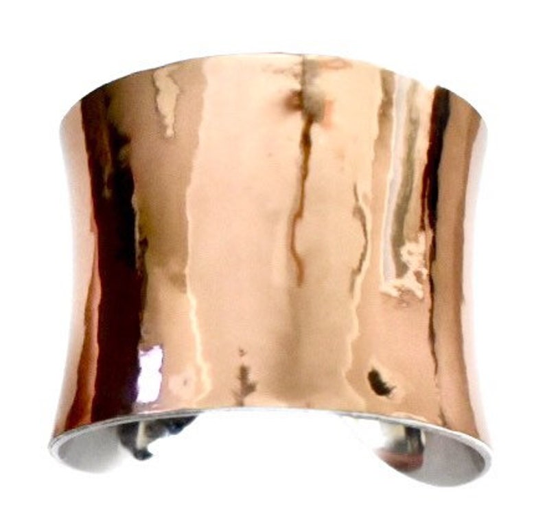 Rose Gold Metallic VEGAN Leather Cuff Bracelet by UNEARTHED image 1