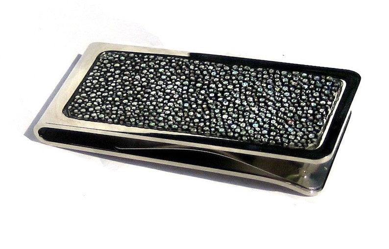 Metallic Silver Stingray Money Clip by UNEARTHED