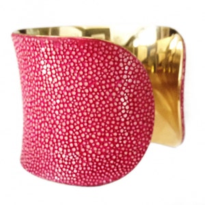 Pink Polished Stingray Cuff Bracelet by UNEARTHED image 5