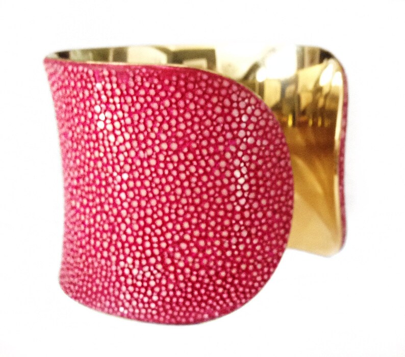 Pink Polished Stingray Cuff Bracelet by UNEARTHED image 5