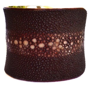 Stingray Gold Lined Cuff Bracelet in Burgundy Multiple Spine by UNEARTHED image 5