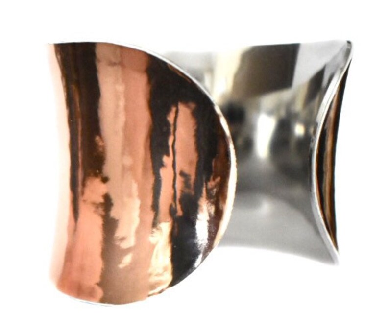 Rose Gold Metallic VEGAN Leather Cuff Bracelet by UNEARTHED image 5