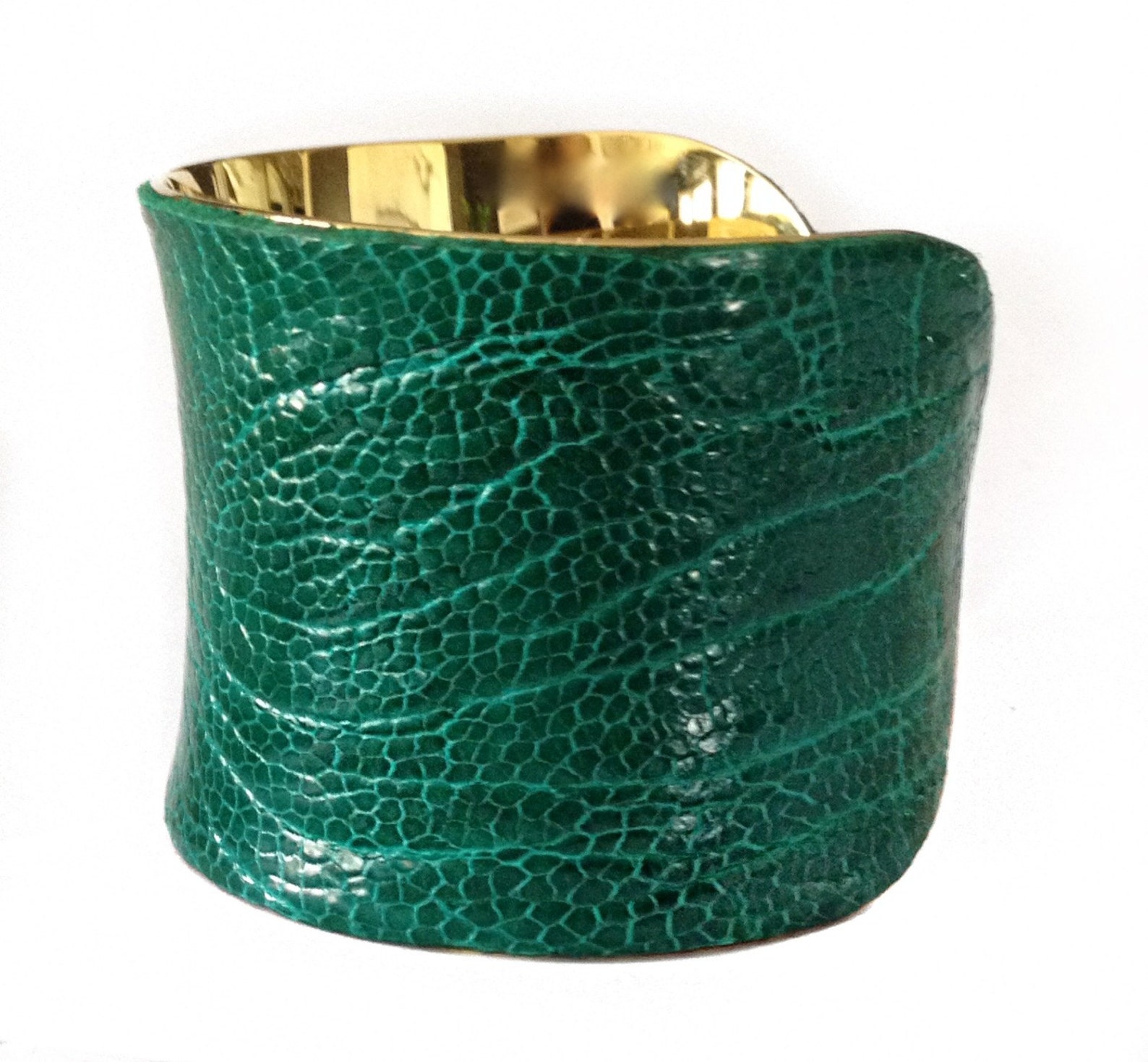 Large Purple Ostrich Cuff Bracelet main image 1