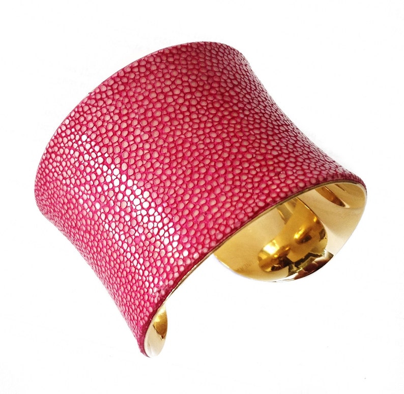 Pink Polished Stingray Cuff Bracelet by UNEARTHED image 3