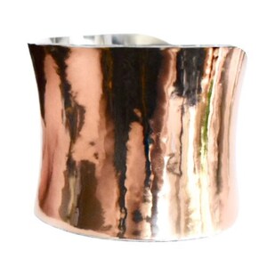 Rose Gold Metallic VEGAN Leather Cuff Bracelet by UNEARTHED image 4