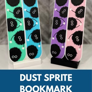 Dust Sprite Bookmark • Cute Kawaii Critters with Glow Effect • 3D Printed Bookish Gift • Collect all 4!
