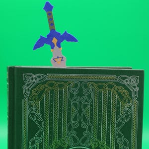 Legend of Zelda Master Sword Bookmark: Custom 3D Printed LoZ Gift