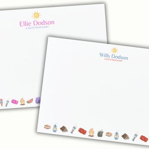 Personalized Kids Stationery | Set of 12 | Custom Stationery, Notes from Camp, Notecard, Summer Camp