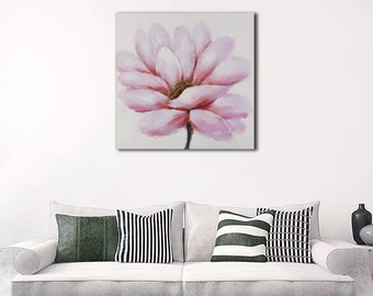 Unique pink lotus flower wall painting for home decoration