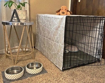 Custom Minimalist Dog Crate Cover Made to Order USA