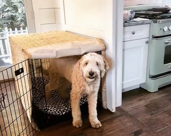 Custom Minimalist Dog Crate Cover Made to Order USA
