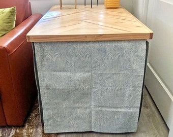 Custom Minimalist Dog Crate Cover Made to Order USA