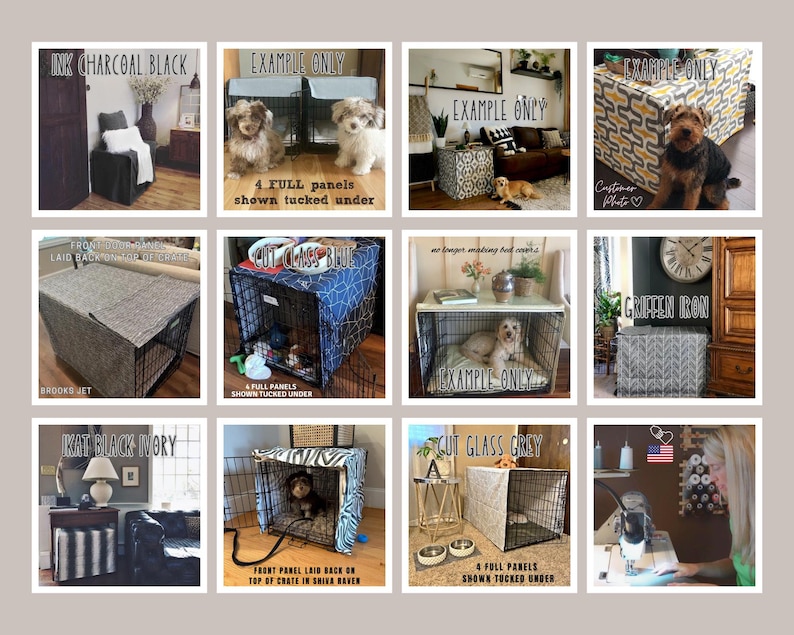 Durable Canvas Dog Crate Cover Handmade in the USA