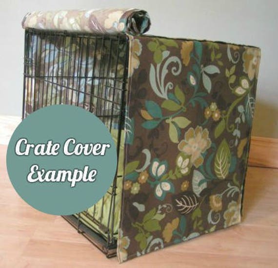 Designer Dog Crate Cover Fuzzy Buddies Weathered Brown Cover Etsy