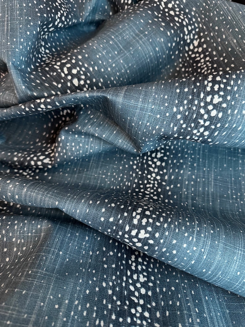 Peacoat Blue Canvas Dog Crate Cover Antelope Deer Fawn Blue Minimalist