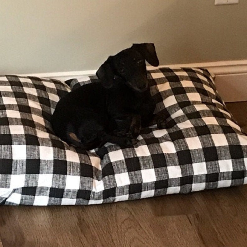 Dog Bed Duvet Cover French Grey Ecru Or Charcoal Ship Fast Etsy