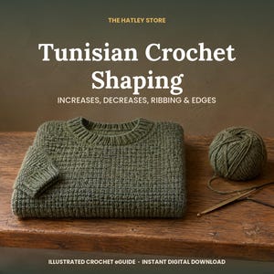 Tunisian Crochet Shaping Guide, Increases, Decreases, Ribbing, Edges and Curl Control for Garments, PDF