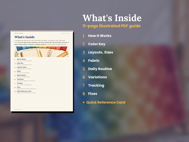 Us$100 Keyboard Layout Temperature Quilt Guide, Color Key, Daily Block Plans, Layouts, Yardage ...