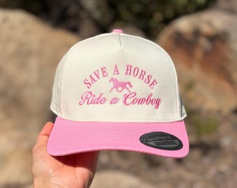Save a Horse Embroidered Snapback: Country Girl Cowgirl Hat
