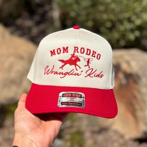 Mom Rodeo Wranglin' Kids Snapback: Embroidered Trucker Hat image 5