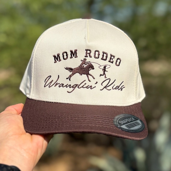 Mom Rodeo Wranglin' Kids Snapback: Embroidered Trucker Hat