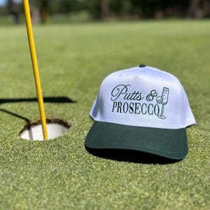 Putts & Prosecco Snapback, Golf Bachelorette Hat, Fun Golf Hat, Women’s Golf Gift, Embroidered Golf Cap