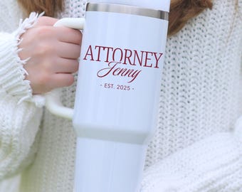 Attorney Custom Tumbler, Legal Counselor Gift, Attorney Gift, Lawyer Personalized Gift, Gift for Lawyer, Graduation Gift, Custom Tumbler