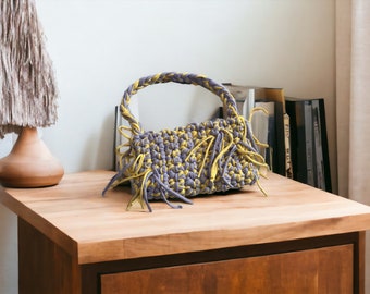 Hand-Knitted Bag - Unique Boho Tote