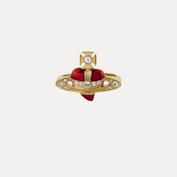 Vivienne Westwood New Diamante heart ring