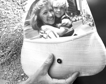 Personalized Photo Clutch | Mother of the Bride Gift, Silk Dupioni Purse
