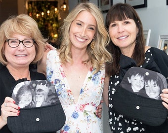 Personalized Photo Clutch: Silk Dupioni, Mother of the Bride Gift