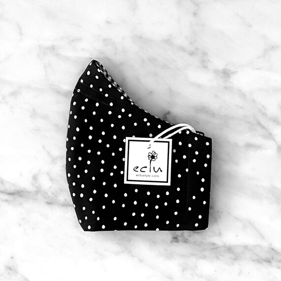 WASHABLE Polka Dot Cotton Face Mask Polka dot lamp | Etsy