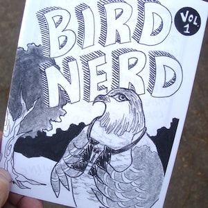 Bird Nerd 1 Black and White Birding Zine