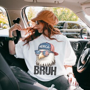 Bruh Fourth 4th Of July Eagle American T-Shirt, USA Patriotic Tee,4th of July Party T-Shirt, Trendy USA Celebration Shirt