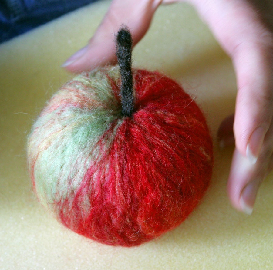 PDF Tutorial for a Needle Felted Apple Guide How to Make Etsy
