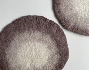 Felt Mat. Modern Hygge minimalist Table Mat. Wool Table Protector, Coaster, Hot Pad | Eco-Friendly Natural fiber.