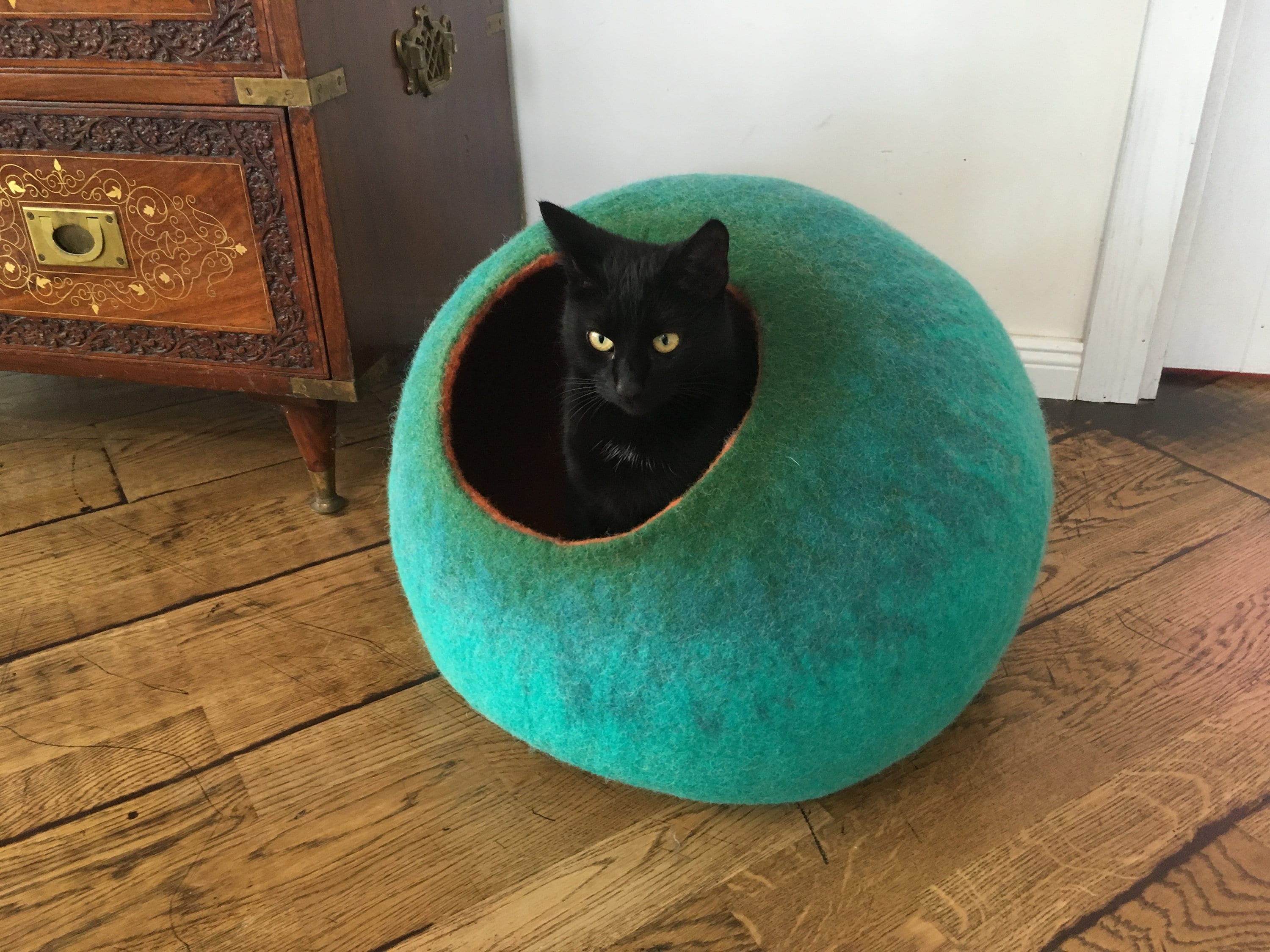 Meubles Modernes Pour Chats/Lit de Chat Feutre Grotte Laine Kitty House Cocoon - Laine à La Main Bul