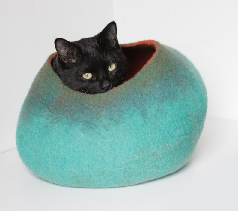 Cat Bed / Cat Cocoon / Cat CaveHouse / Felt Pet Furniture Etsy