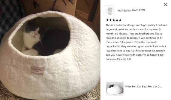 Felt cat on sale cave bed
