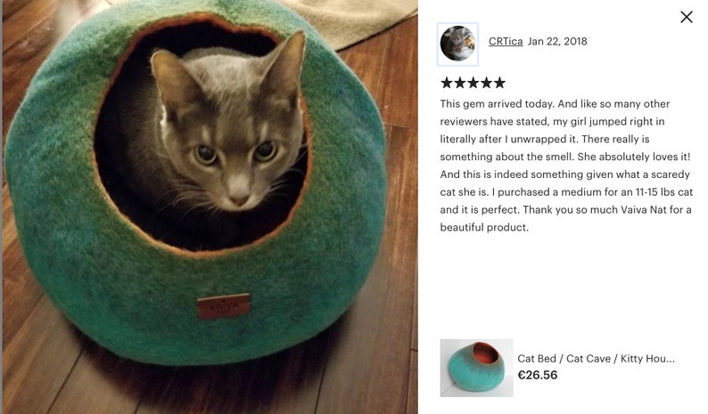 Cat Nap Cocoon / Cave / Bed / Furniture / House / Vessel  image 5