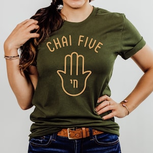 Jewish Pride Chai Hamsa T-Shirt: Good Luck Tee
